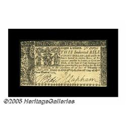 Maryland April 10, 1774 $8 Extremely Fine-About N