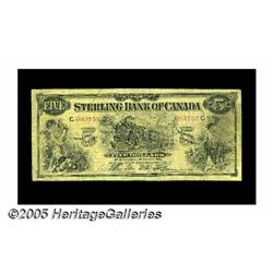 Toronto, ON- Sterling Bank of Canada $5 Jan. 1, 1