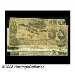 Six Confederate Notes, including T18 $20 1861 AG;