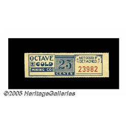 Octave, AZ- Octave Gold Mining Co. 10¢, 25¢ Two p