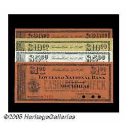 Loveland, CO- Loveland National Bank $1, $5, $10,