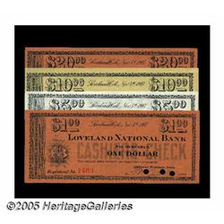 Loveland, CO- Loveland National Bank $1, $5, $10,
