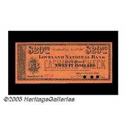 Loveland, CO- Loveland National Bank $20 Nov. 5, 