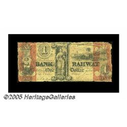 Rahway, NJ- Bank of Rahway $1 Jan. 1, 1859 UNL Wa