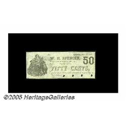 Gowanda, NY- W.H. Spencer 50¢ Nov. 15, 1862 Harri