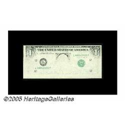 Fr. ????-L $1 Federal Reserve Note. Choice Crisp 