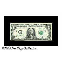 Fr. 1908-L $1 1974 Federal Reserve Notes. Three C