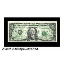 Fr. 1922-L $1 1995 Federal Reserve Note. About Un