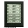 Image 2 : Fr. 1607 $1 1935 Silver Certificates. Uncut Sheet