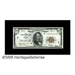 Fr. 1850-K $5 1929 Federal Reserve Bank Note. Cho