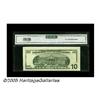 Image 2 : Fr. 2033-L $10 1999 Federal Reserve Note. CGA Gem