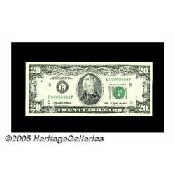 Fr. 2079-E $20 1993 Federal Reserve Note. Gem Cri