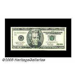 Fr. 2088-E $20 2001 Federal Reserve Note. Gem Cri