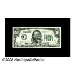 Fr. 2101-C $50 1928A Federal Reserve Note. Choice