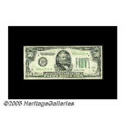 Fr. 2105-D* $50 1934C Federal Reserve Note. Very 