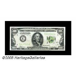 Fr. 2152-E $100 1934 Light Green Seal Federal Res