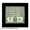 Image 1 : Fr. 2153-B $100 1934A Federal Reserve Notes. Six 