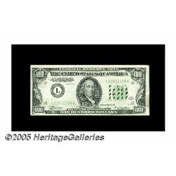 Fr. 2153-L $100 1934A Mule Federal Reserve Notes.