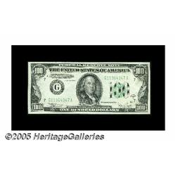 Fr. 2155-G $100 1934C Mule Federal Reserve Note. 