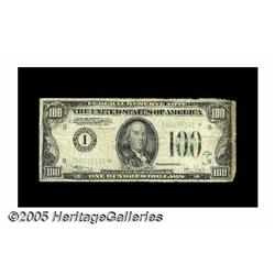 Fr. 2155-I* $100 1934C Federal Reserve Note. Very