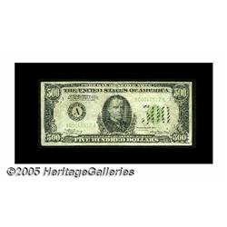 Fr. 2201-A $500 1934 Federal Reserve Note. Fine-V