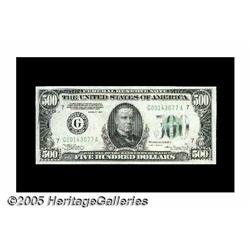 Fr. 2201-G $500 1934 Federal Reserve Note. Choice