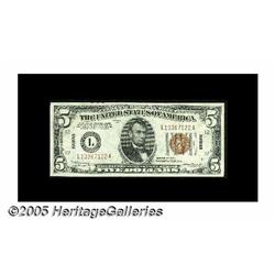 Fr. 2301 $5 1934 Hawaii Mule Federal Reserve Note