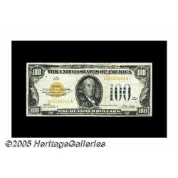 Fr. 2405 $100 1928 Gold Certificate. Extremely Fi