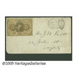 Postage Currency Used as Postage. A 5¢ Fr. 1230 (