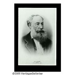 Photograph of an Engraving of Spencer Clark. Clar