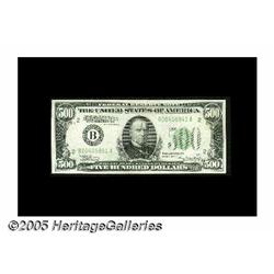 Fr. 2202-B $500 1934A Federal Reserve Note. About