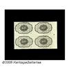 Image 2 : Fr. 1242 10¢ First Issue Block Of Four Gem New. F