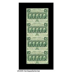 Fr. 1312 50¢ First Issue Vertical Strip Of Four A