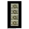 Image 1 : Fr. 1233 5¢ Second Issue Vertical Strip Of Four C