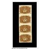 Image 2 : Fr. 1233 5¢ Second Issue Vertical Strip Of Four C