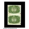 Image 2 : Fr. 1246 10c Second Issue Vertical Pair About New