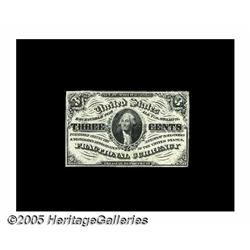 Fr. 1227SP 3¢ Third Issue Narrow Margin Pair Very