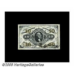 Fr. 1253SP 10¢ Third Issue Narrow Margin Pair Sup