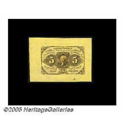 Fr. 1231SP 5¢ First Issue Wide Margin Face Superb