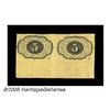 Image 2 : Fr. 1230 5¢ First Issue Pair Extremely Fine. The 