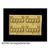 Image 1 : Fr. 1281 25c First Issue Block of Four About New.