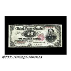 Fr. 378 $100 1891 Treasury Note Very Fine. One of