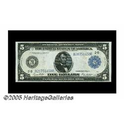 Fr. 851a $5 1914 Federal Reserve Note Superb Gem 