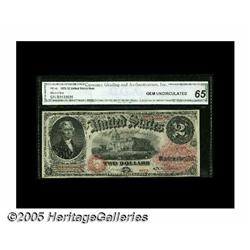 Fr. 44 $2 1875 Legal Tender CGA Gem Uncirculated 