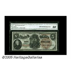 Fr. 71 $5 1880 Legal Tender CGA Gem Uncirculated 