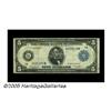 Image 1 : Fr. 845 $5 1914 Federal Reserve Star Note Fine+. 