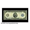 Image 1 : Fr. 887a $5 1914 Federal Reserve Star Note Fine. 