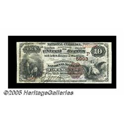 Los Angeles, CA - $10 1882 Brown Back Fr. 490 The