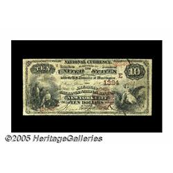 New York, NY - $10 1882 Brown Back Fr. 487 The Am