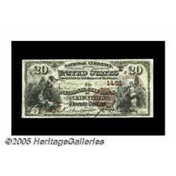 New York, NY - $20 1882 Brown Back Fr. 496 The Na
